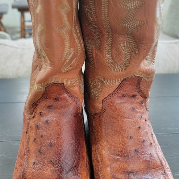 JUSTIN STYLE COWBOY BOOTS 40066 and Cowboy Boot Bag SZ 9 D - Picture 3 of 14